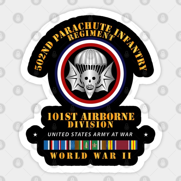 502nd PIR 101st Airborne Div - WWII w EUR SVC Sticker by twix123844